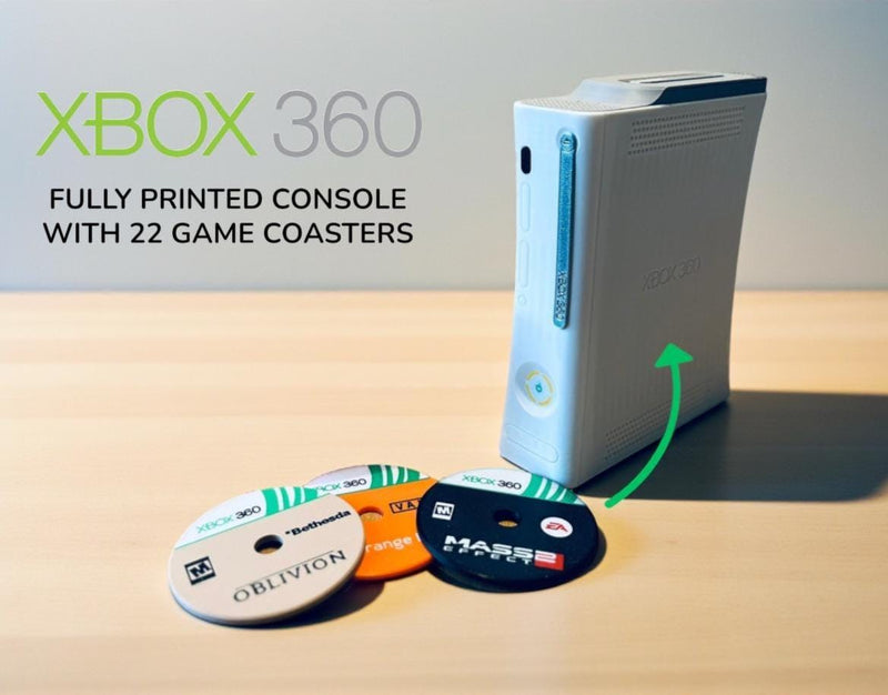 3D Printed Xbox 360 Console Coaster Set | Gamer Room Decor