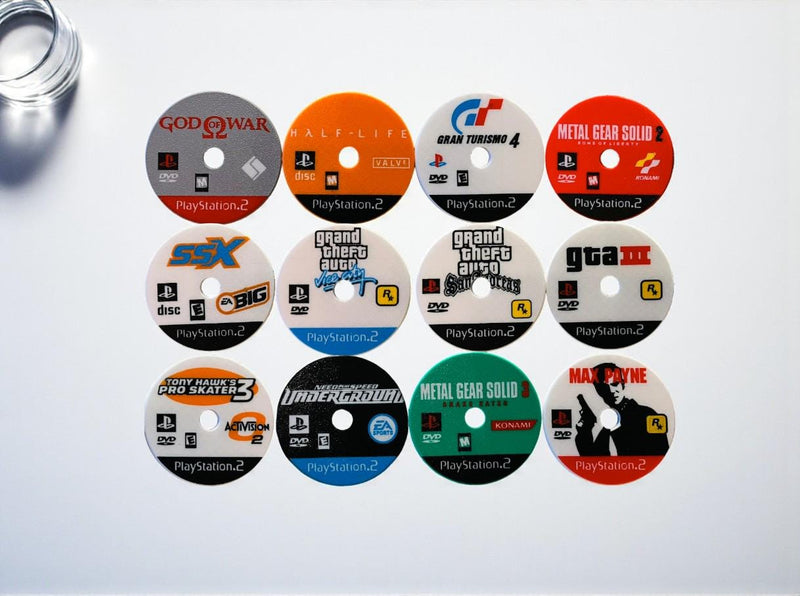 Ultimate PlayStation Console Coaster Collection (PS1, PS2, PS3, & PS4) | 3D Printed Gamer Decor