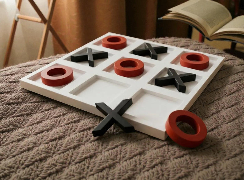 3D Printed Tic-Tac-Toe Game | Modern Home Decor, Custom Colors