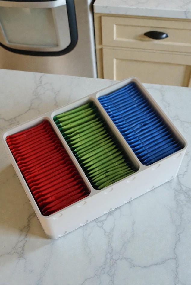 3D Printed Tea Bag Dispenser | Modular Countertop Organizer