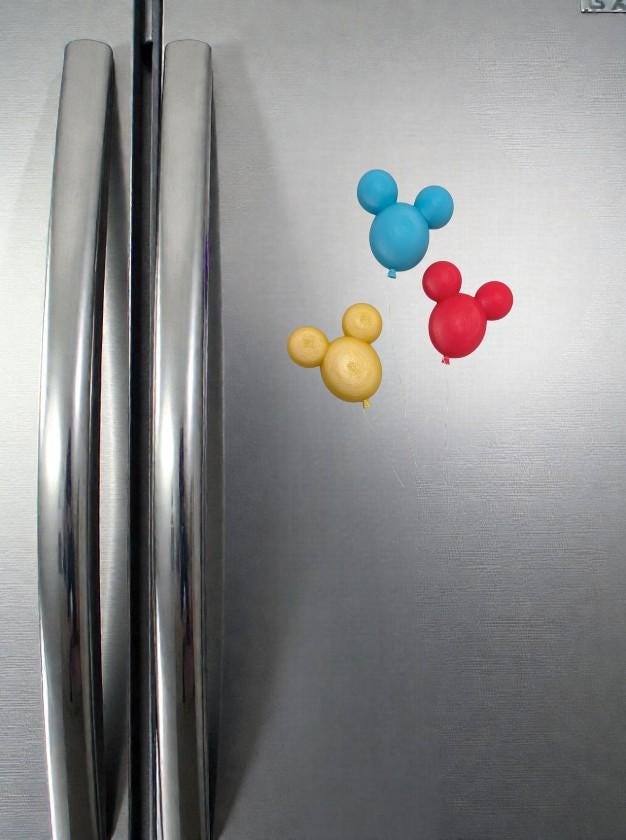 3D Printed Mouse Balloon Magnets | Park Inspired Decor