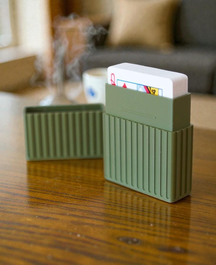 Ribbed Card Case | Minimalist Travel Vault for Cards & Stationery