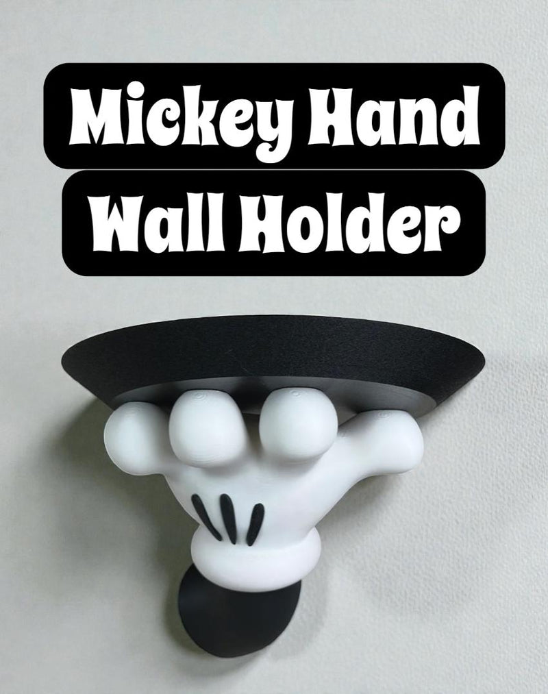 Iconic Mickey Cartoon Hand Wall Mount | Floating Glove Holder & Accessory Hook | Disney-Inspired Wall Art