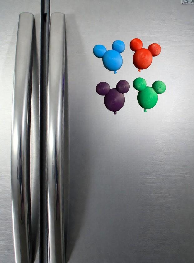 3D Printed Mouse Balloon Magnets | Park Inspired Decor