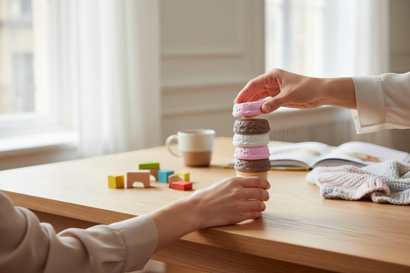 Scoopy Stacks Ice Cream Tumbling Tower Game | 3D Printed Family Fun
