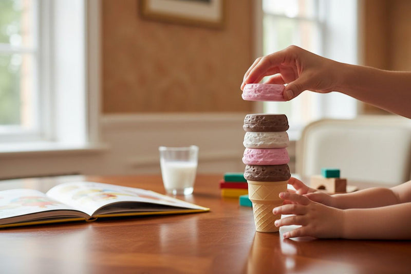 Scoopy Stacks Ice Cream Tumbling Tower Game | 3D Printed Family Fun
