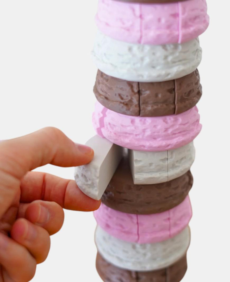 Scoopy Stacks Ice Cream Tumbling Tower Game | 3D Printed Family Fun