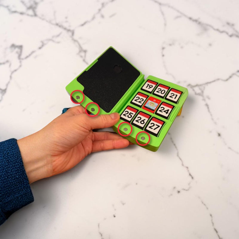 3D Printed Game Boy Inspired Switch Game Book Storage | 27 Cartridge + 9 Micro SD Card Holder
