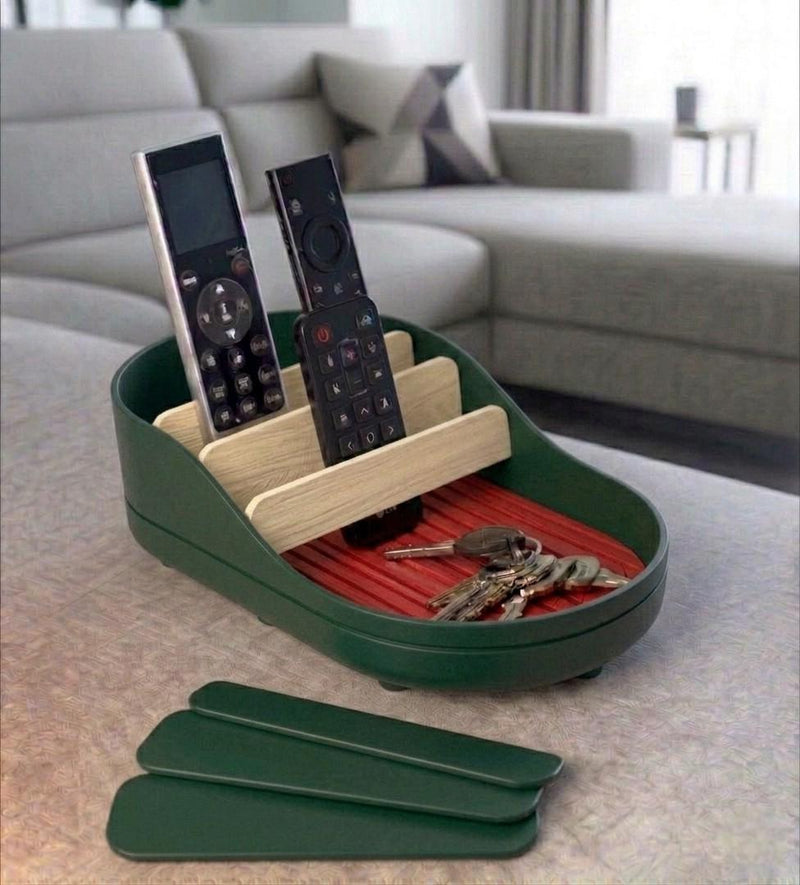 Sofa Hub Couch Organizer | 3D Printed Armrest Tray for Remote Controls, Phone, Drinks & Glasses