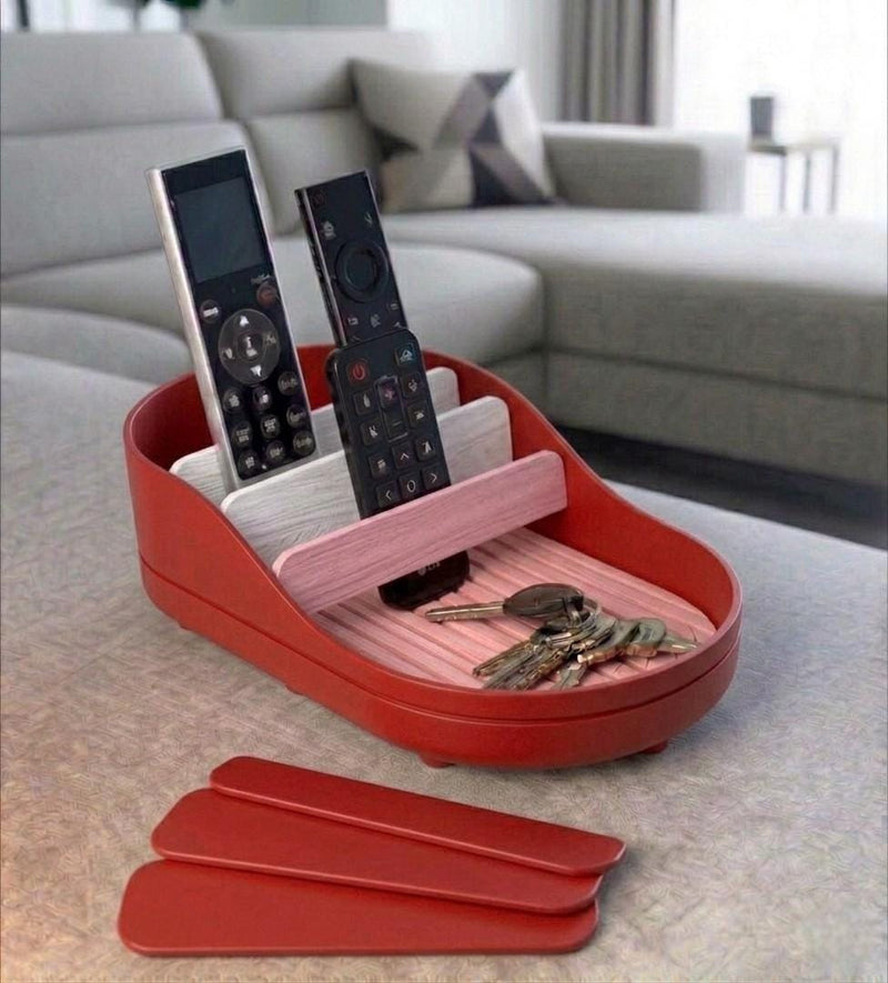 Sofa Hub Couch Organizer | 3D Printed Armrest Tray for Remote Controls, Phone, Drinks & Glasses