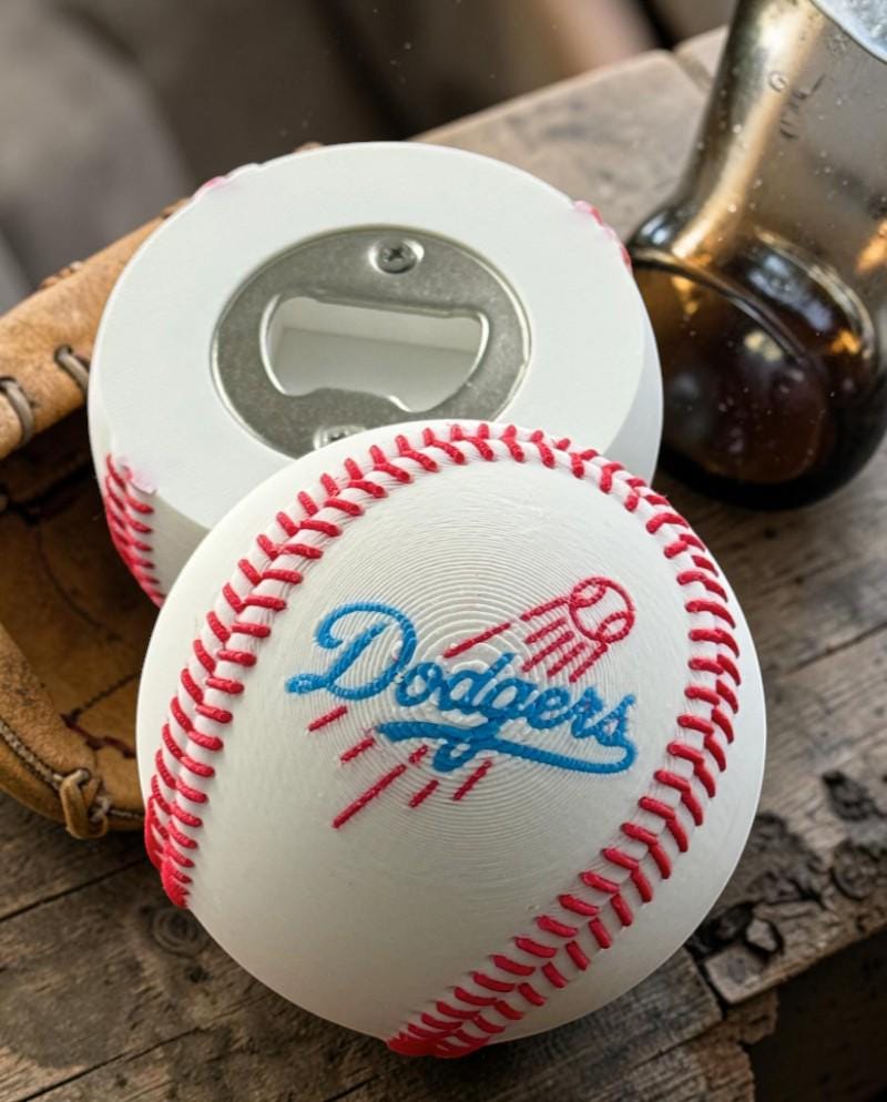 3D Printed Baseball Bottle Opener | Sports Fan Bar Decor
