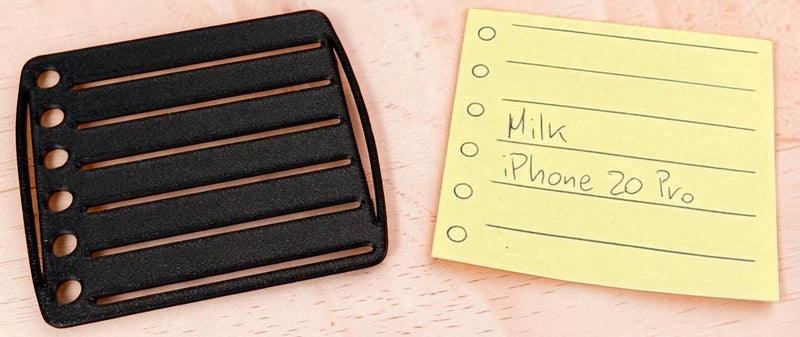 3D Printed USB Sticky Note Holder | Giant Desk Organizer, Tech Decor (Frost White)