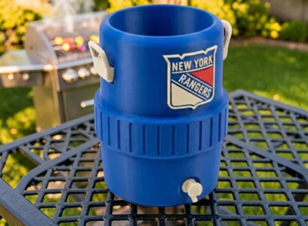 3D Printed | NHL Team Igloo Cooler Koozie | Custom Hockey Fan Can Holder | Bench Cooler Gift