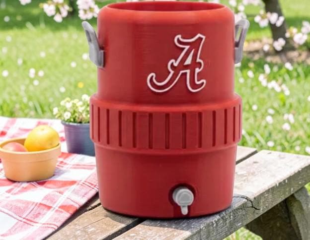 3D Printed College Igloo Cooler Koozie | 12oz Can Holder, Game Day Tailgate Accessory
