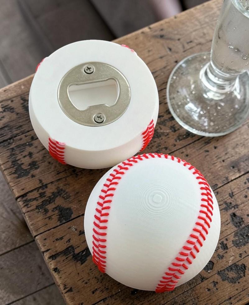 3D Printed Baseball Bottle Opener | Sports Fan Bar Decor