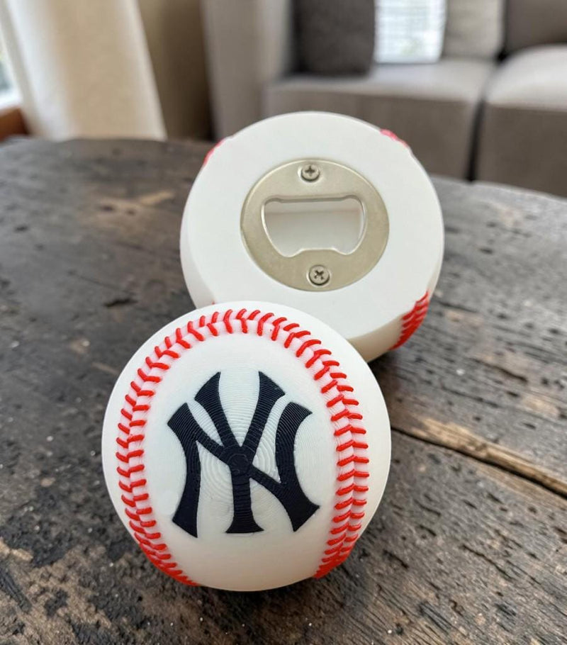 3D Printed Baseball Bottle Opener | Sports Fan Bar Decor